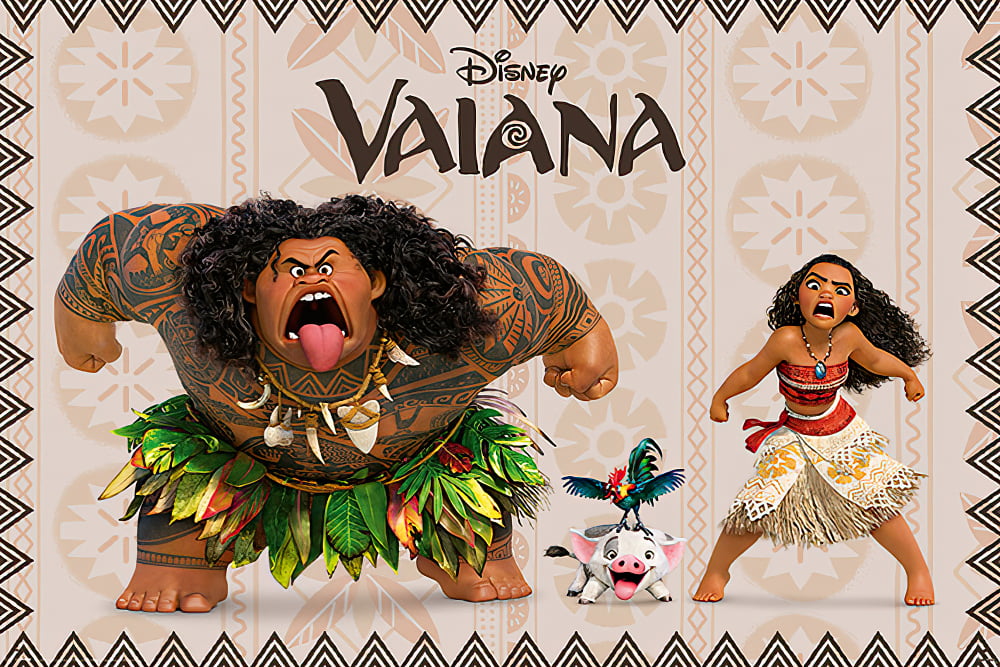 Rullesten tale storhedsvanvid Vaiana / Moana - Framed Disney Movie Poster (Vaiana / Moana & Maui  Screaming) (Metallic Anthracite Plastic Frame) - Walmart.com