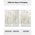 thumbnail image 4 of Spring Wildflowers Swag Valances for Windows, Pastoral Rustic Farmhouse Botanical Rod Pocket Sheer Valances for Large Windows, Swag Toppers Light Filtering for Kitchen Living Room 2 Panels 36''x45'', 4 of 6