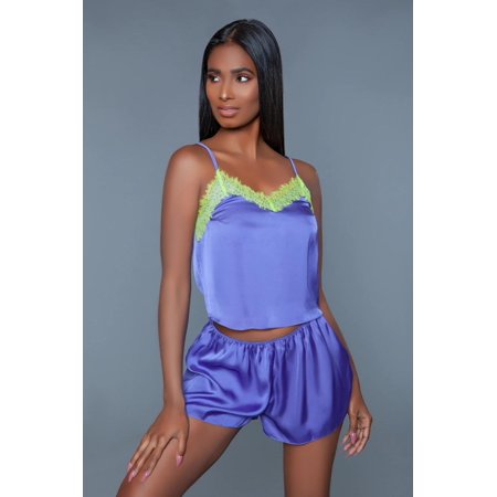 

Plus Size Callie Neon Satin Short Set