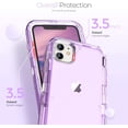 thumbnail image 4 of For iPhone 11 Pro Max [6.5-inch] Heavy Duty Shockproof Protection Phone Cases, Anti-Drop, Triple Layer Transparent Protective Back Cover Case, 4 of 7