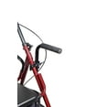 thumbnail image 3 of Drive Medical Duet Dual Function Transport Wheelchair Walker Rollator, Burgundy, 3 of 6