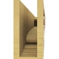thumbnail image 4 of 5"W x 30"D x 10"H Thin Scroll Rough Cedar Woodgrain TimberThane Corbel, Primed Tan, 4 of 6