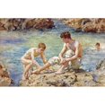 thumbnail image 3 of Tuke, Henry Scott 14x11 Black Modern Framed Museum Art Print Titled - The Bathers, 3 of 5
