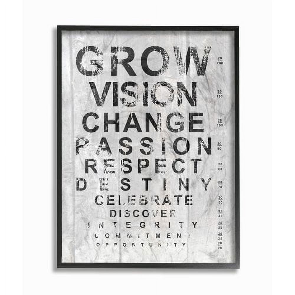 The Stupell Home Decor Collection Grow Eye Chart Inspirational Typography Oversized Stretched Canvas Wall Art, 24 x 1.5 x 30