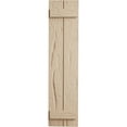 thumbnail image 3 of Ekena Millwork 11"W x 38"H Rustic Two Board Joined Board-n-Batten Hand Hewn Faux Wood Shutters (Per Pair), Primed Tan, 3 of 12