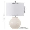thumbnail image 5 of Safavieh Lighting Collection Zaid Ivory Ceramic 22-inch Bedroom Living Room Home Office Desk Nightstand Table Lamp (LED Bulb Included), 5 of 5