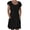 Black, variant on Womens Fashion Cotton Linen Dress Solid Short Sleeve Casual Dress Swingcomfy Beach Sundress with Pokets Black