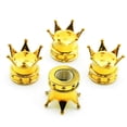 thumbnail image 1 of 4-Piece Crown Tire Valve Caps Set ABS Plastic with Copper Core Anti-Leak Dust-Proof Universal Fit Car Wheel Protection, 1 of 8