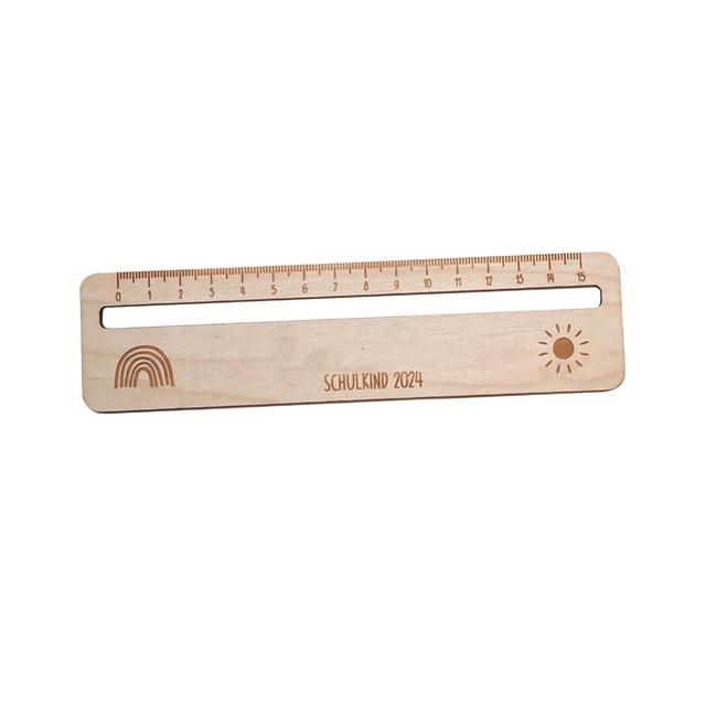 Luzkey Cartoon Ruler Shape Ruler Accessories,Drawing Gift Office Supplies,Stationery Ruler,Wooden Ruler for Girls Boys Children Kids C
