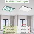 thumbnail image 6 of Fluorescent Light Covers 1 Pack 4x2 ft Ombre Green Stripes Ceiling Light Covers Simple Style Light Filters for Classroom, Office & Home, Drop Ceiling Light Covers, 6 of 8