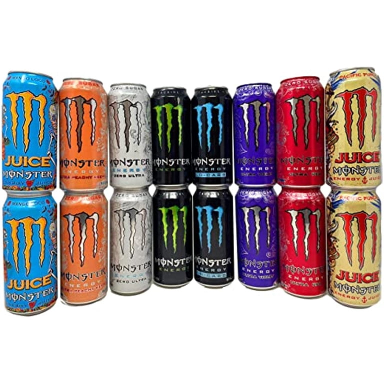 Beeq Box Ultra&Juice Monster Energy Drink Variety;Pack Of (16), 8