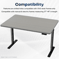 thumbnail image 3 of VIVO Dark Gray 48 x 30 inch Universal Table Top for Sit to Stand Desk Frames, 3 of 8