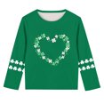 thumbnail image 5 of Blusas y camisas de manga larga con cuello redondo, moda del Día de San Patricio, blusa informal con estampado bonito de manga larga para niños y niñas., 5 of 5