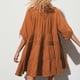 thumbnail image 4 of Moda Mujer Verano VendajeCasual Sólido Con Cuello En V Manga Corta Mini Vestido Fridja  yut3145, 4 of 9