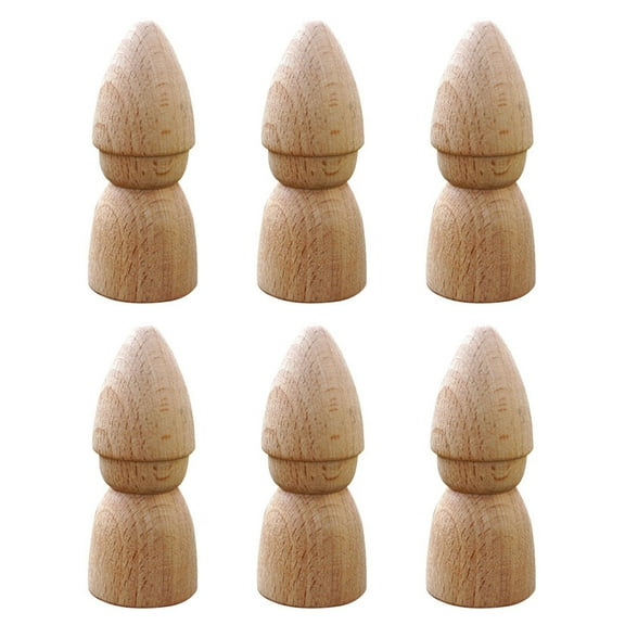 6 Pcs Gnome Peg Dolls Puppets Children Playthings DIY Decorations