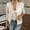 Beige, variant on Women's Metallic Shiny Bomber Jacket, Zip Up Lightweight Casual Outerwear, Plus Size Friendly Spring Autumn Fashion Coat, 8 Colors, XS-5XL