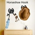 thumbnail image 6 of Sturdy Iron Horseshoe Hook Home Decorations Garments Organizer Hanger Rack, 6 of 8