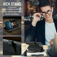 thumbnail image 5 of Dteck Case for iPhone 14 Pro Max Wallet Case for Women Men, Fashion Durable PU Leather Magnetic Flip Lanyard Strap Wristlet Zipper Card Holder Wallet Phone Case for iPhone 14 Pro Max 6.7-inch,Black, 5 of 11