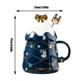 thumbnail image 3 of putnchl 6.6-inch Tall Ceramic Christmas Tree-shaped Cup, 500mL Cup With A Lid And A Spoon, A Dedicated Ceramic Coffee Cup For Holiday Hot Drinks, Suitable For Dishwashe, 3 of 4