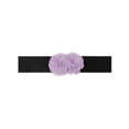 thumbnail image 1 of Cinturón Elástico Ancho para Mujeres INSPIRE CHIC, Corsé Estirable de Doble Flor Grande, Elegante y Casual para Vestido 68x6cm/26.8x2.4 pulgadas (LxA) Púrpura Claro, 1 of 6