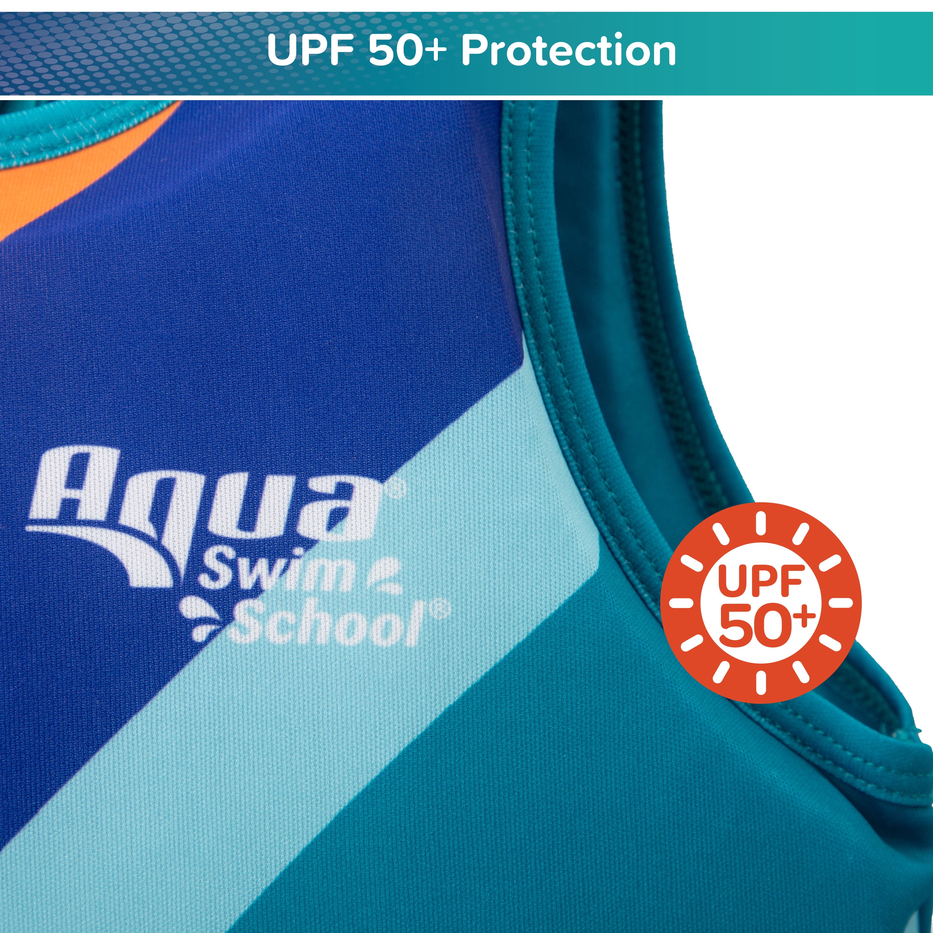 Aqua SwimSchool Swim Training Vest, Ages 2-4 Years, 25-37 lb, Blue