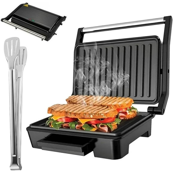 1000W High Heat Cooking Grill - Indoor & Outdoor Electric Grill, Double - Sided Smokeless, 180° Openable, Non - Stick Coated Plate, Compact Multi - Purpose Grill