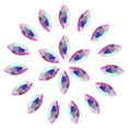 thumbnail image 1 of Uxcell 36 Pcs Horse Eye Shape Rhinestones, 9 x 18 mm Point Back Rhinestone Beads for Jewelry Making Crafts Costume Crystal Embellishments, AB Color, 1 of 6
