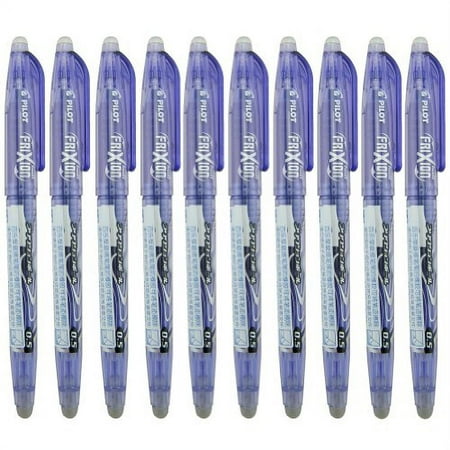Pilot Frixion Erasable Gel Pen 0.5mm, Extra Fine Violet, 10pcs Box
