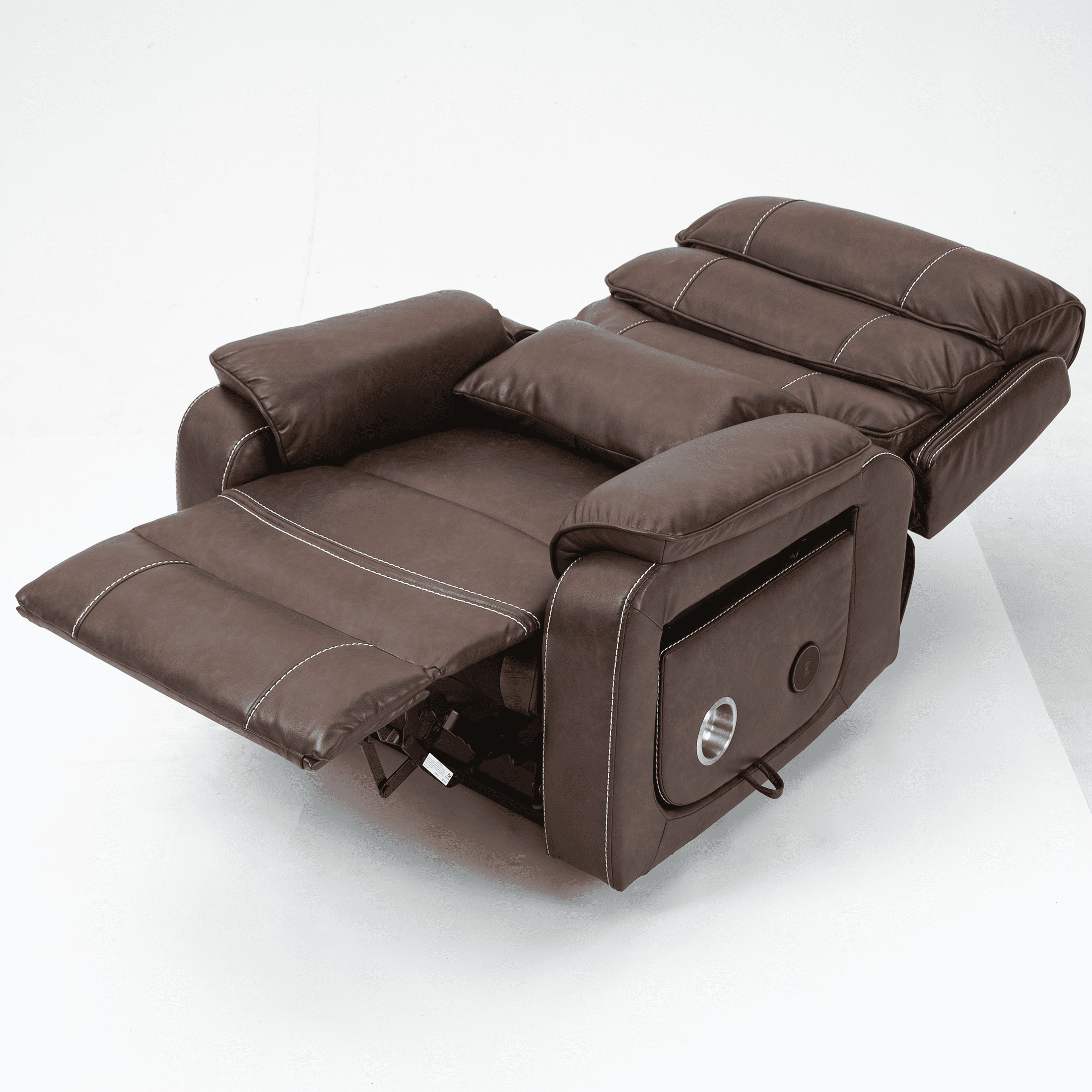 BTMWAY Lift Chairs for Elderly, Electric Power Lift Recliner with Heat Therapy and Massage Function, Heavy Duty Recliner Sofa with Cup Holders, USB Chaiging Port and Side Pocket for Living Room, Brown