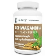 Dr. Berg Ashwagandha Capsules with Black Pepper Extract, 90 Capsules