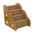 thumbnail image 3 of CarpNettore Dog Stairs with 4 Step Anti Slip Sturdy with Fabric Cover 17.7x11.8x15.7inch, 3 of 9