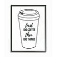 thumbnail image 2 of The Stupell Home Decor Collection First Coffee Then Things Black And White Typography Framed Giclee Texturized Art, 11 x 1.5 x 14, 2 of 4