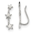 thumbnail image 1 of 925 Sterling Silver Three Star Ear Climber Earrings Celestial, 1 of 5