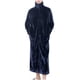 thumbnail image 1 of Batas de hombre de color sólido de franela cálida ropa de hogar con absorción de agua batas de secado al aire bata de baño hasta la rodilla pijamas de hombre camisón de poliéster, 1 of 2