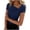 Navy, variant on Loopsun Women Summer Tank Top Round Neck Short Sleeve Ruffle Solid Pullover Casual Camisoles