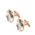 thumbnail image 2 of Sea Horse Stainless Steel Cufflinks Set for Men Cufflink Dress Shirt Suit Wedding Business Formal Wear Event, 2 of 6