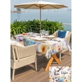 thumbnail image 4 of Happy Easter Outdoor Tablecloth - 60x84 Inch Rectangle Dining Table Cover, Spring Grey Bunny Colorful Eggs Flower Beige Waterproof Outdoor Table Cloth with Umbrella Hole & Zipper for Picnic/Patio, 4 of 7