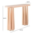thumbnail image 2 of Pemberly Row Contemporary Peach Rose Steel Glossy Console Table, 2 of 7