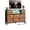 8-Brown, variant on Simple Deluxe Adult TV Stand Dresser with 8 Fabric Drawers, Open Shelves, LED Lights, Charging Station, Wood Top for 45-55 in TVs, Brown