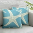 thumbnail image 3 of ARISTURING  Sky Blue Starfish Throw Pillow Cover Couch Pillows Coastal Beach Nautical Pillow Case Teal Ocean Collection Nautical Farmhouse Decor Cushion Cover for Home Sofa Bedroom, 3 of 5