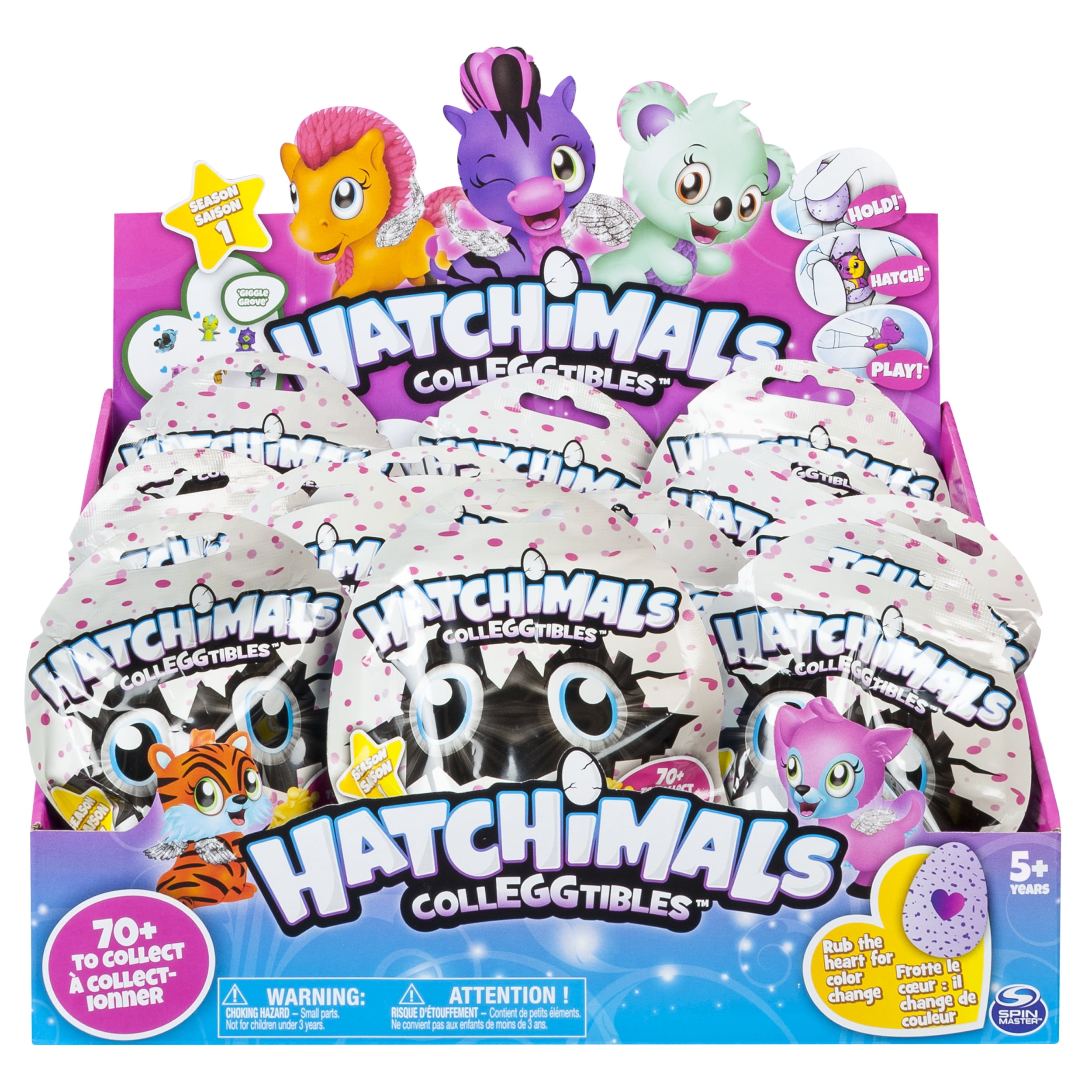 Lot of 3 Hatchimals Colleggtibles Blind Pack Season 1 Surprise Spinmaster Eggs 
