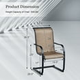 thumbnail image 4 of Costway 6PCS Patio Dining Chairs C spring motion High Backrest Armrest Brown, 4 of 7