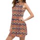 thumbnail image 5 of Vestido de Verano Casual de Mujer Impreso sin Mangas con Cuello en V Conjunto Superior, Imitación de Algodón Tirar Marco Suelto, 5 of 9