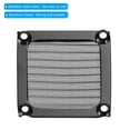 thumbnail image 4 of Uxcell 60mm Fan Filter Grills with Screws Aluminum Frame Stainless Steel Mesh Black 2 Pack, 4 of 6