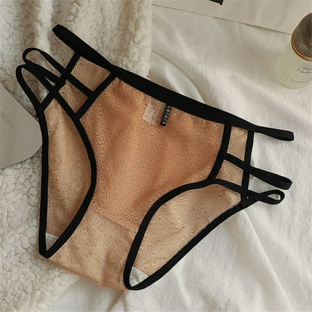 

Fshion Seamless Hollowed Out Mid Waist Female Lingerie Women s Underwear Sexy Panties Underpants ORANGE