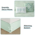 thumbnail image 5 of Lanco Cotton & Polyester King Size Comforter Set, 6 Piece, Sage Jacquard Bedding Set, Matching Bedskirt, Pillows & Shams, Ultra- Soft, 5 of 7