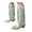 Silver, variant on Women's Fringe Cowgirl Boots Sparkly Metallic Western Cowboy Knee High Pull on Boot for Ladies