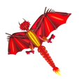 thumbnail image 1 of TISHITA 3D Spring Kite Set Funny Easy to Fly Animal Flyer Toys for Windy Day Fall Summer Red, 1 of 7