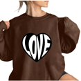 thumbnail image 4 of Xixinqiwan Valentine's Day Sweatshirt,Women Love Heart Pullover Letter Print Tie Dye Crewneck Long Sleeve Shirt Women Top, 4 of 4