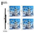 thumbnail image 3 of Square Wall Clock,Family Of Penguins Standing On Ice Floe,Silent Non-Ticking Wall Clock Decor for Home Office Kitchen Living Room Bedroom(12inch), 3 of 4